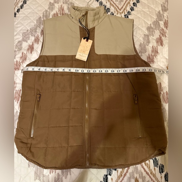 Nomad Craft + Flow Hoodless Quilted Vest Tan Brown Men’s Size S. NWT - Picture 8 of 9